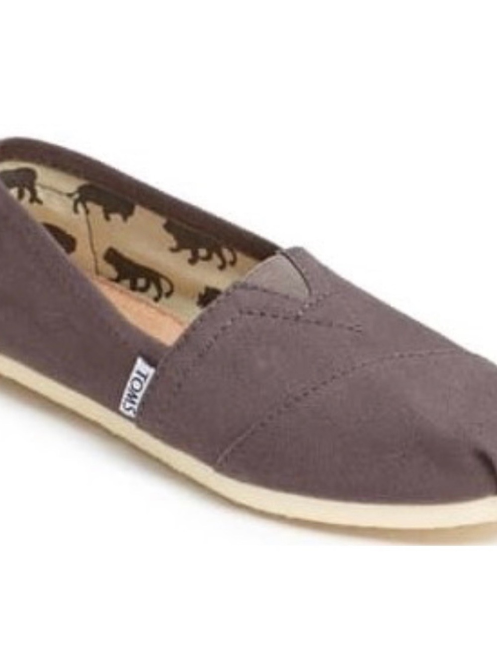 Toms Classic Slip-On Canvas Flat in Grey
